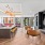 Resident lounge with long table and seating, plush seating, fireplace and TV
